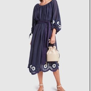NWT Innika choo frida wailes dress in navy peony